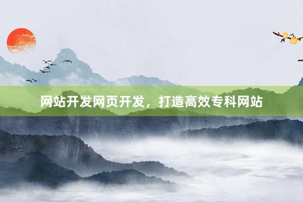 网站开发网页开发，打造高效专科网站